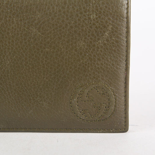 Gucci Kaki Leather Interlocking Bifold Wallet 322115 17697697
