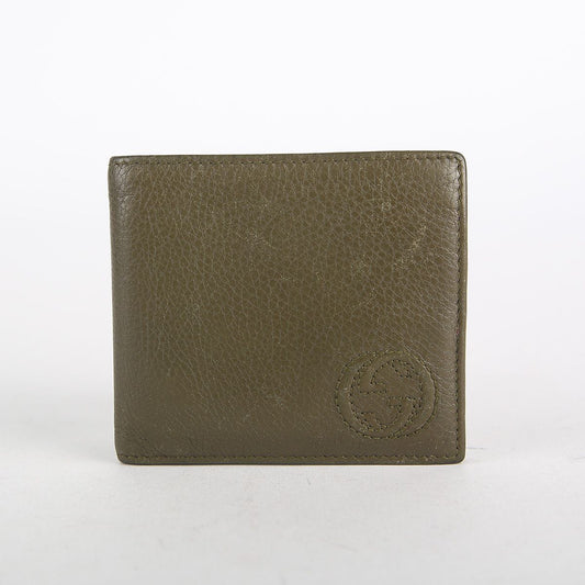 Gucci Kaki Leather Interlocking Bifold Wallet 322115 17697697