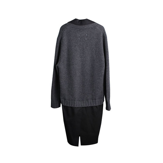 Maison Margiela Black Grey Combined Coat 46 18686216