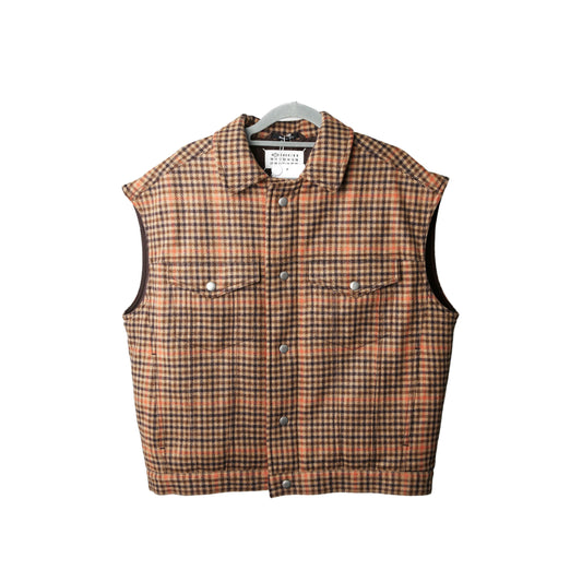 Maison Margiela Camel Check Wool Vest 40 18847516