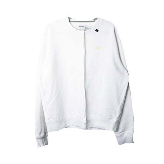 Off White Yellow Arrow Back Printing Sweatshirt OMBA025F19E30010 19065777