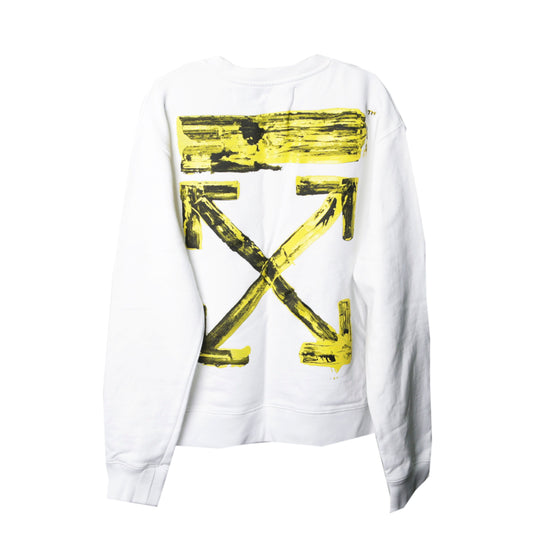 Off White Yellow Arrow Back Printing Sweatshirt OMBA025F19E30010 19065777