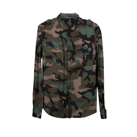 Valentino Camo Embroidered Shirt 41 28213411
