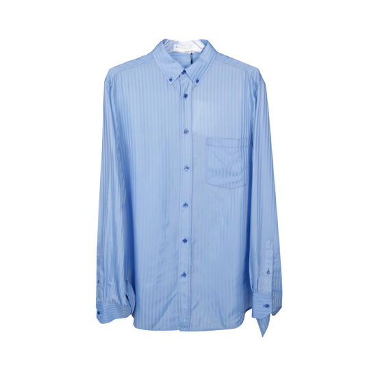 Balenciaga Blue Stripe Silk Shirt 492277 46 29113779
