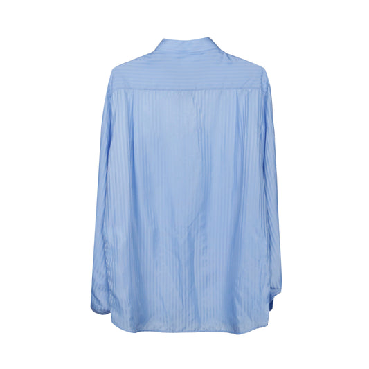 Balenciaga Blue Stripe Silk Shirt 492277 46 29113779