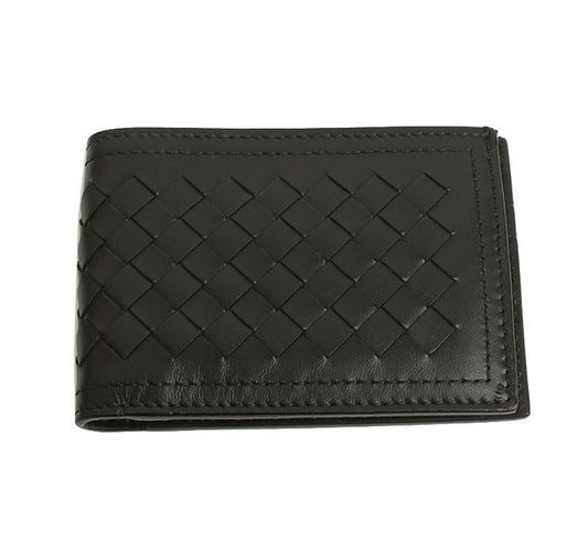 Bottega Veneta Black Intrecciato Leather Wallet 12345 28433379