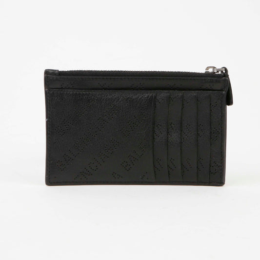 Balenciaga Leather Punch Logo Coin and Card Holder Wallet 640535 44903461
