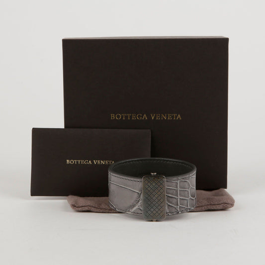 Bottega Veneta Silver Buckle Bangle Bracelet M Size 45806439