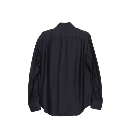 Louis Vuitton Navy Silk Evening Regular Long Sleeve Shirt 1AA5AY 50752509