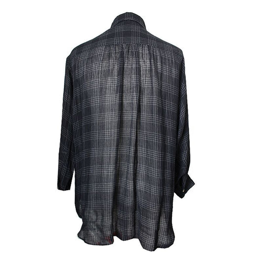 Armani Collezioni Black Check Men's Shirt 110 52741480