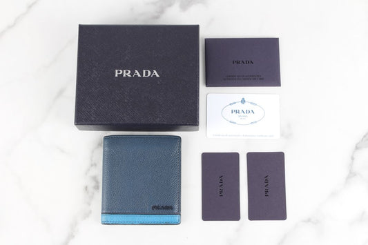 Prada Vitello Micro Grain Bi-Fold Wallet 12345 54367888