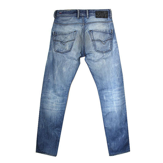 กางเกงยีนส์ Diesel Men's Blue Stitch ไซส์ 30