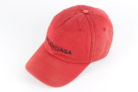 Balenciaga Logo Baseball Cap Red L 59777932