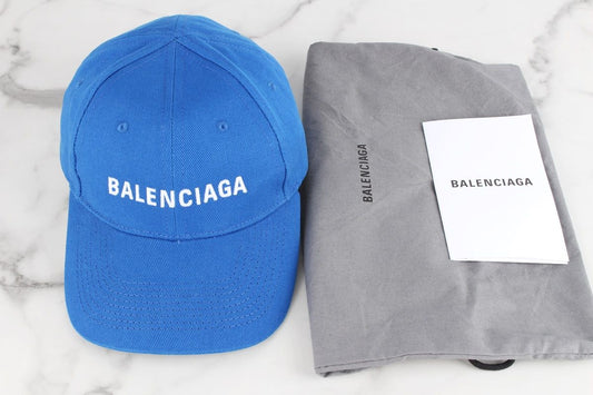 Balenciaga Logo Baseball Cap Blue L 59804933
