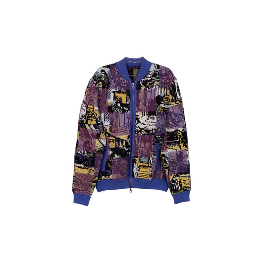 Louis Vuitton 1AAGVW Multi Cotton Damier Pictorial Bomber Jacket XL 60550697