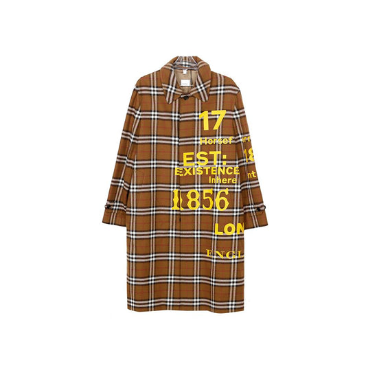 Burberry Check Wool Houndstooth Print Coat 8061280 48 60899744