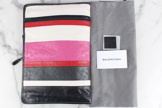 กระเป๋าคลัตช์ลายทาง Balenciaga - บาร์โค้ด 001