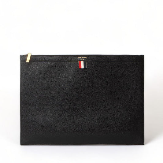 Thom Browne Pebble Leather Triple Clutch ขนาดใหญ่ (ใบเสร็จ) / 31221