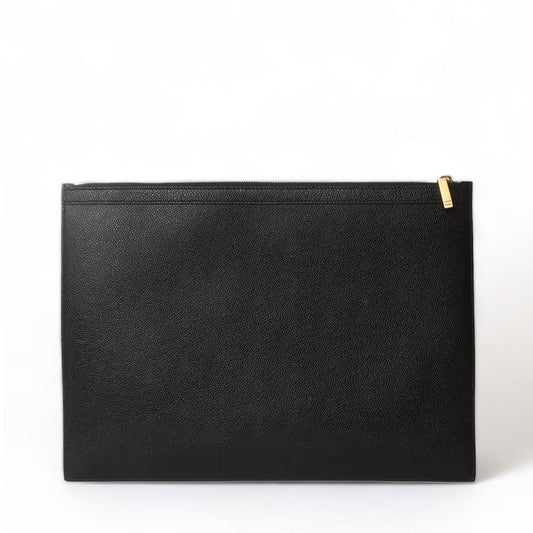 Thom Browne Pebble Leather Triple Clutch ขนาดใหญ่ (ใบเสร็จ) / 31221