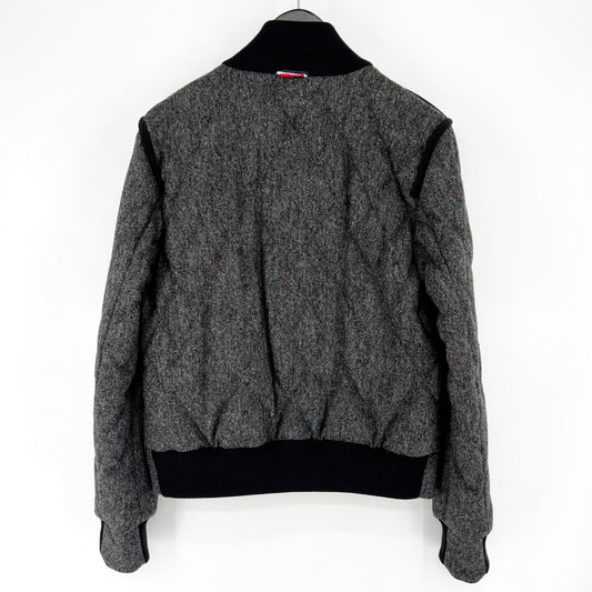 Moncler Gamma Blue Wool Bomber Padding Jacket 2 62378409