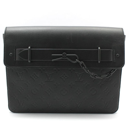 Louis Vuitton Black Taurillon Pochette Steamer Clutch M80140 62522848