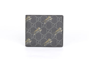 Gucci Jumping Tiger Bi-Fold Wallet Black 12345 63504640