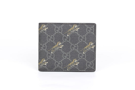 Gucci Jumping Tiger Bi-Fold Wallet Black 12345 63504640