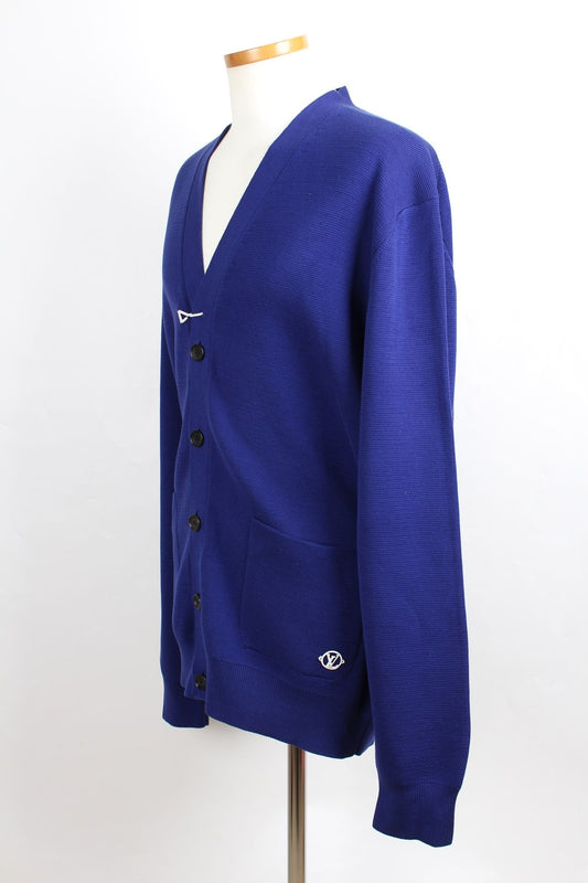 Louis Vuitton LV Hook Detail Cardigan Blue XL 63599389