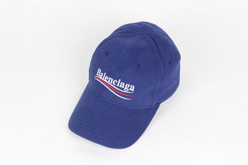 Balenciaga Wave Logo Baseball Cap Blue L 58 63599968