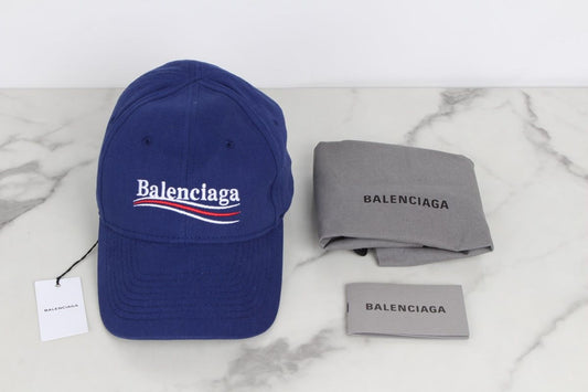 Balenciaga Wave Logo Baseball Cap Blue L 58 63599968