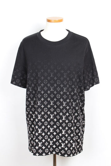 Louis Vuitton Monogram Gradient Logo Short Sleeve T-Shirt Black XL 64560140