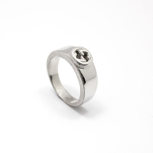 Gucci Interlocking G Ring 9MM Sterling Silver 19 64959563