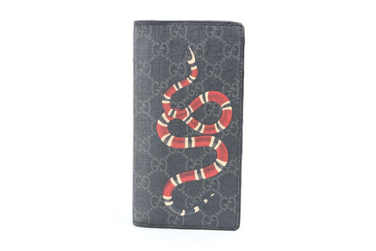 Gucci Snake Long Wallet Black 12345 65537350