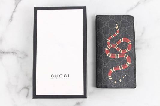 Gucci Snake Long Wallet Black 12345 65537350