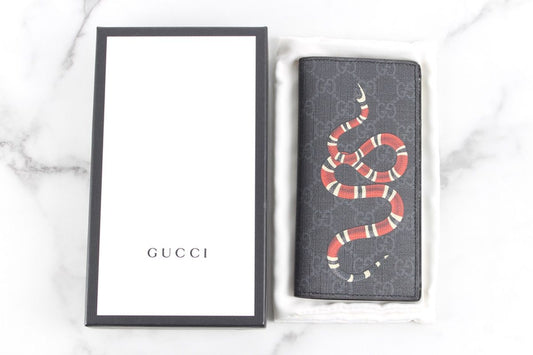 Gucci Snake Long Wallet Black 12345 65537493