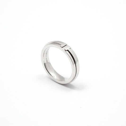 Tiffany & Co 18K White Gold T TWO Narrow Ring 16 65874408