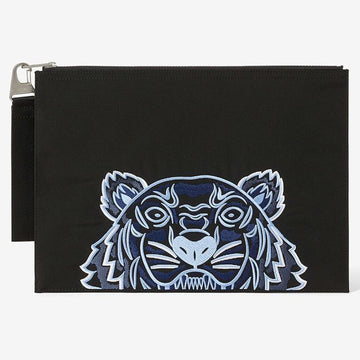 Kenzo 21SS Tiger Embroidery Pouch Bag FA6 5PM322 F20 Document Black 67804273