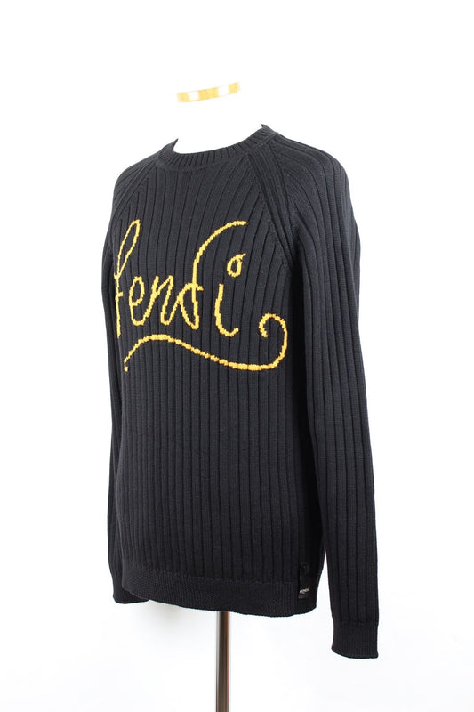 Fendi Logo Wool Knit Black 50 67939461