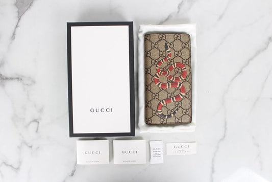Gucci Snake Long Wallet Beige 12345 68302941