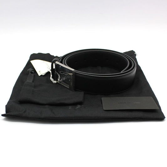 Dior Black Leather Silver Buckle Belt 100 4181PUXIN 68387478