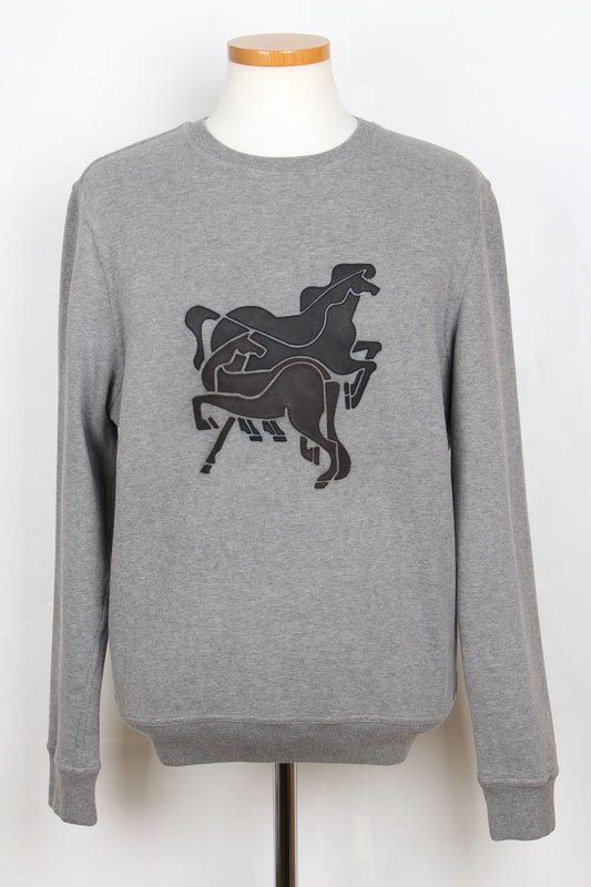 Hermes Horse Leather Patch Sweatshirt M 68391062