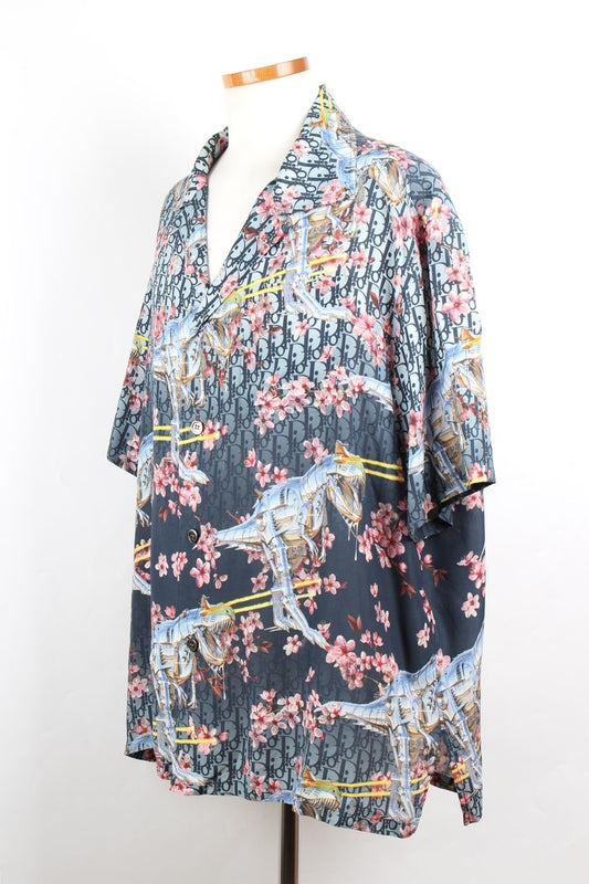 Dior Oblique Flower Silk Shirt 41 70269210