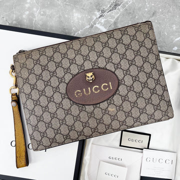 กระเป๋าคลัตช์โลโก้ GG วินเทจของ Gucci (SKU: OS)