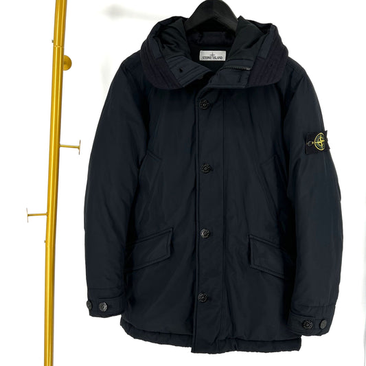 Stone Island Coyote Fur Long Down Jacket Navy 12345 70767943
