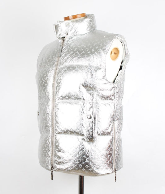 Louis Vuitton Silver Embossed Monogram Vest Limited Edition 38 71038666
