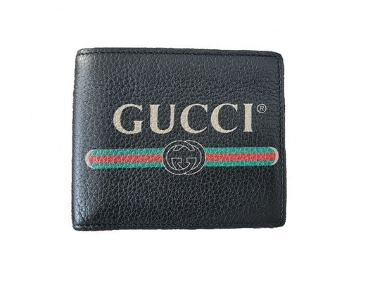 Gucci Black Logo Band Leather Wallet 12345 71154256