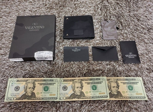 Valentino Jacquard Camouflage Bi-Fold Wallet 12345 71155313