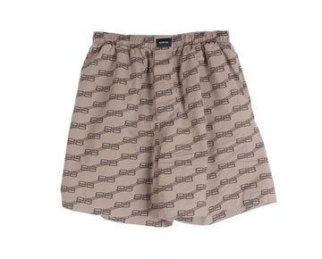 กางเกงขาสั้น Balenciaga Cotton พร้อมโลโก้ BB - สีน้ำตาล - ไซส์ 46 (30~31)