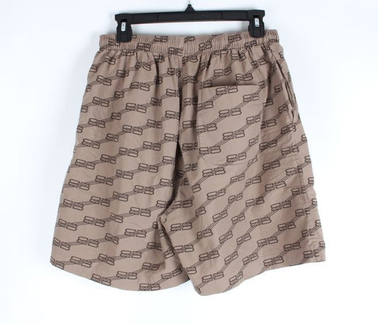 กางเกงขาสั้น Balenciaga Cotton พร้อมโลโก้ BB - สีน้ำตาล - ไซส์ 46 (30~31)