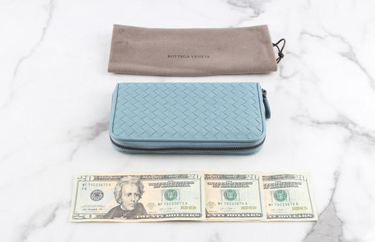 Bottega Veneta Intrecciato Zip Around Wallet 12345 71362990